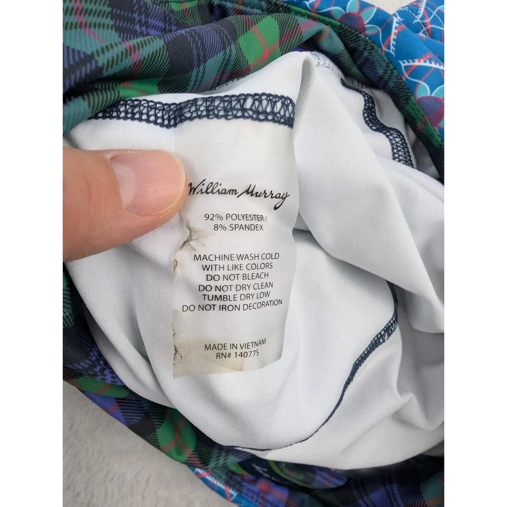 William‎ Murray Golf Skirt Womens Small Floral Geometric Blue Performance